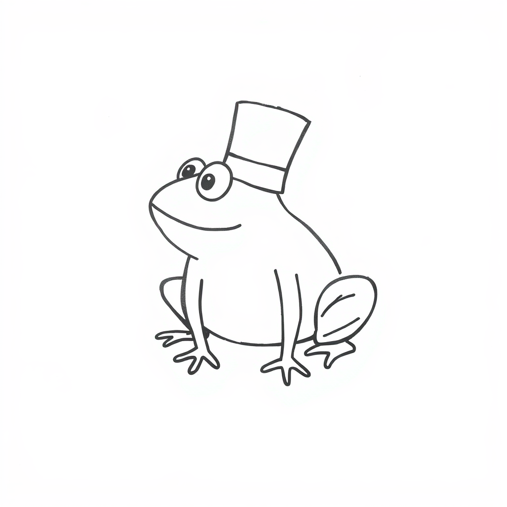 Frog with a top hat