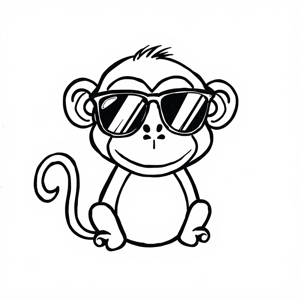 Monkey in sunglasses