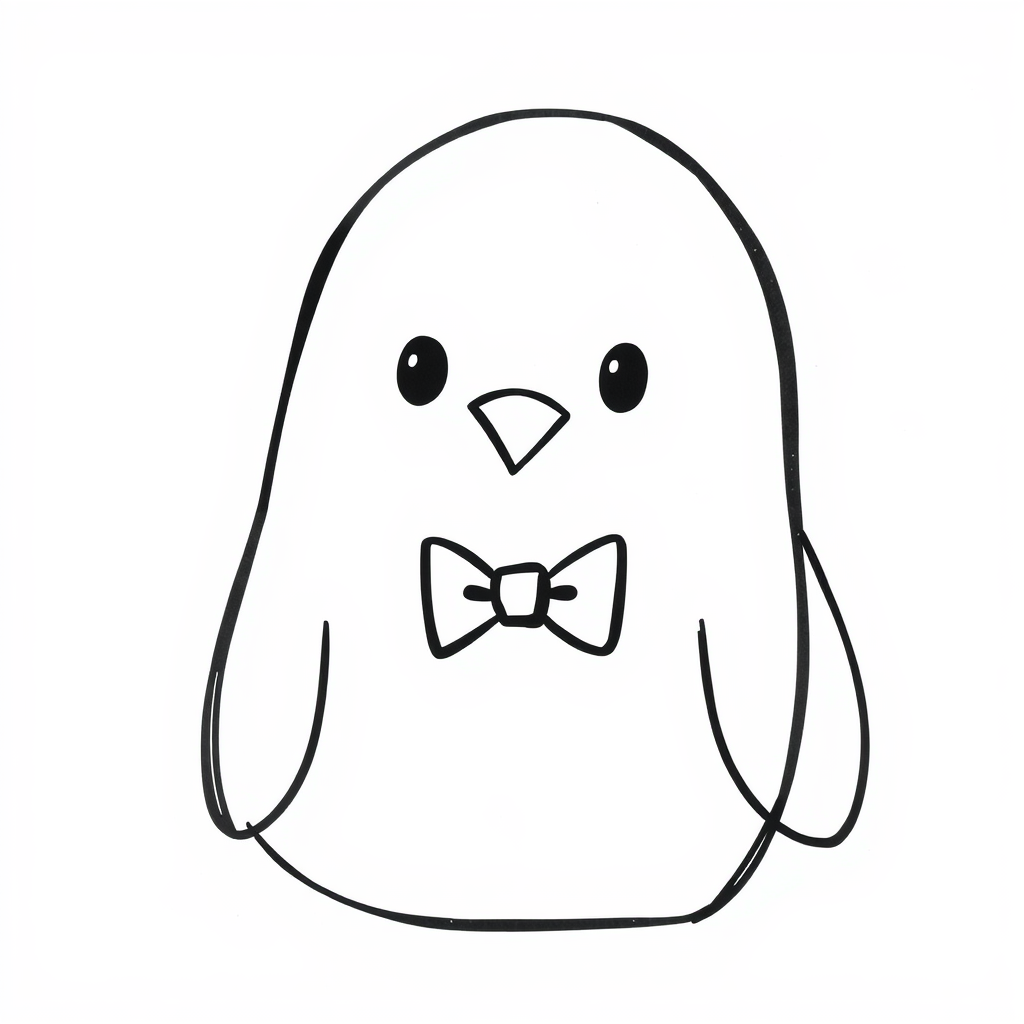 Penguin with a bow tie