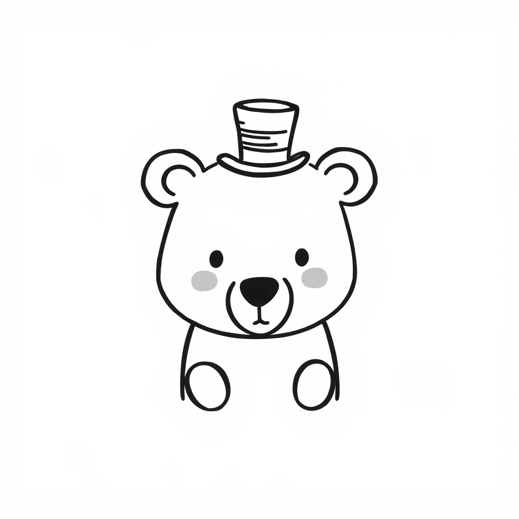 Bear with a top hat