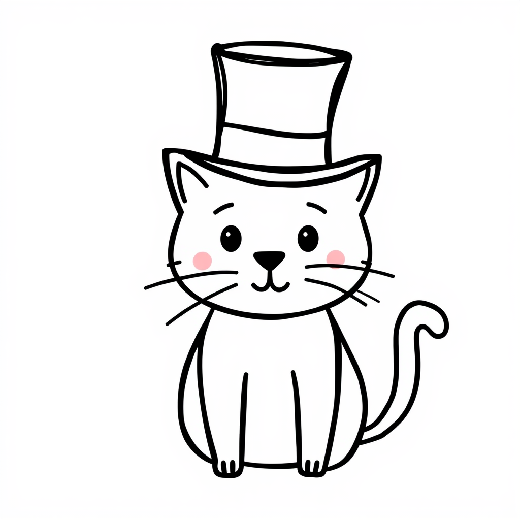 Cat wearing a top hat