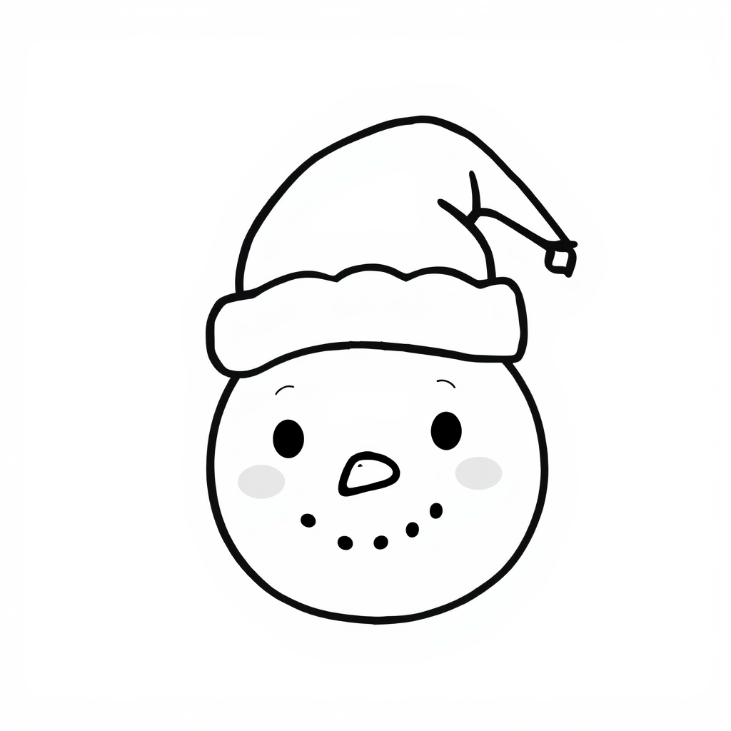 Santa's hat on a snowman