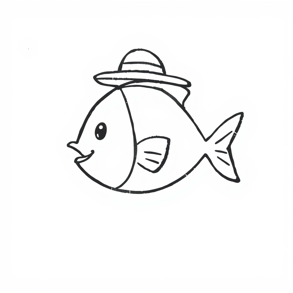 Fish with a hat