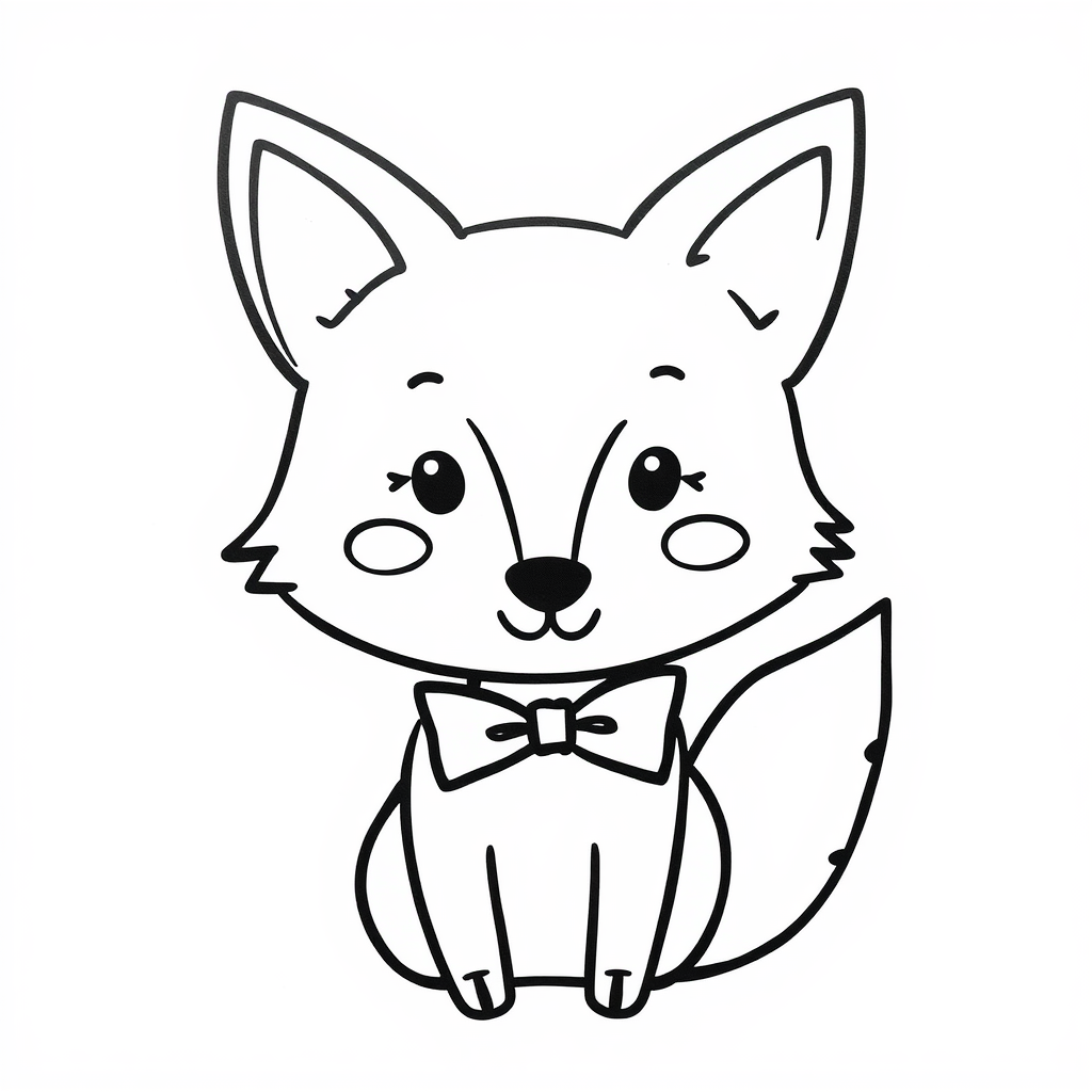 Fox wearing a bow tie