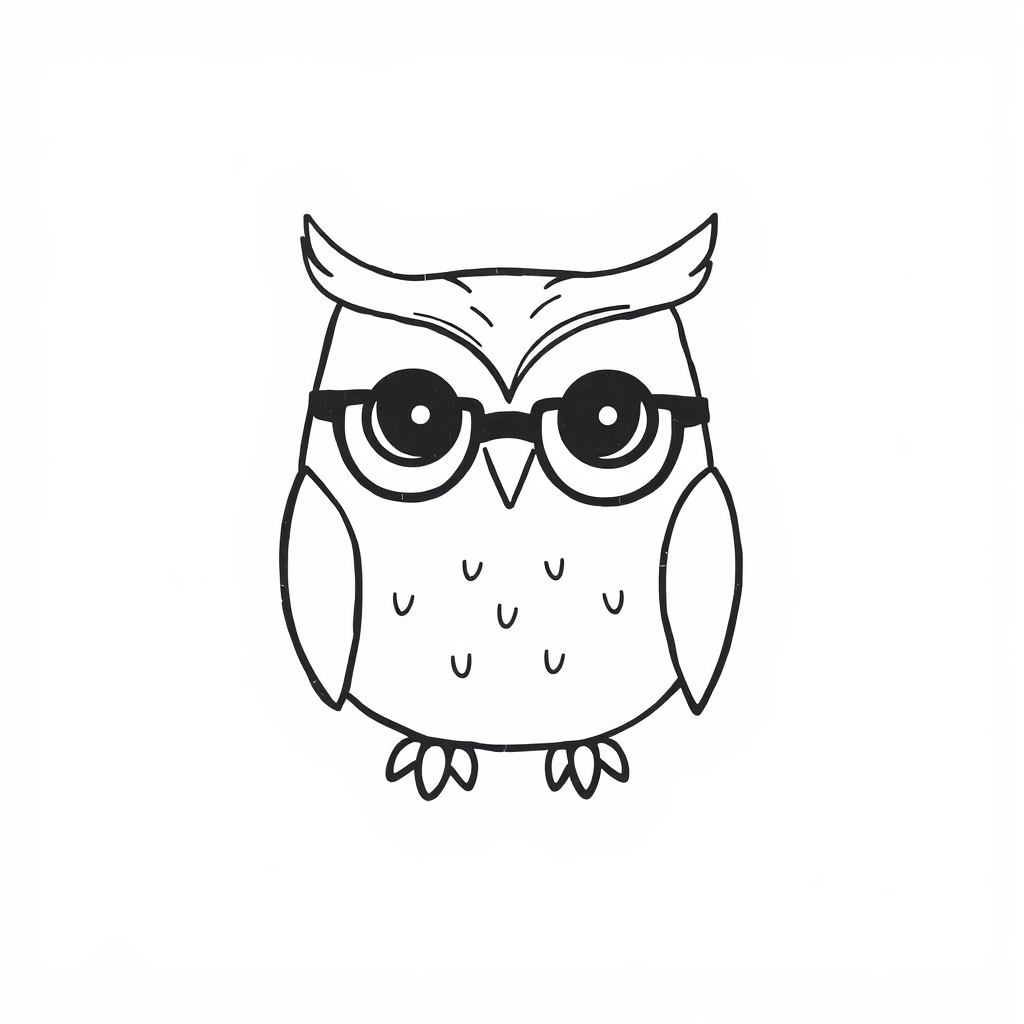 Owl wearing glasses