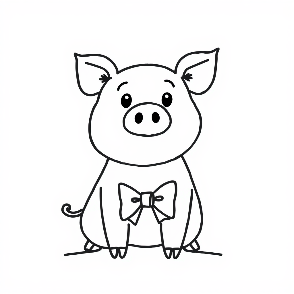 Pig with a bowtie