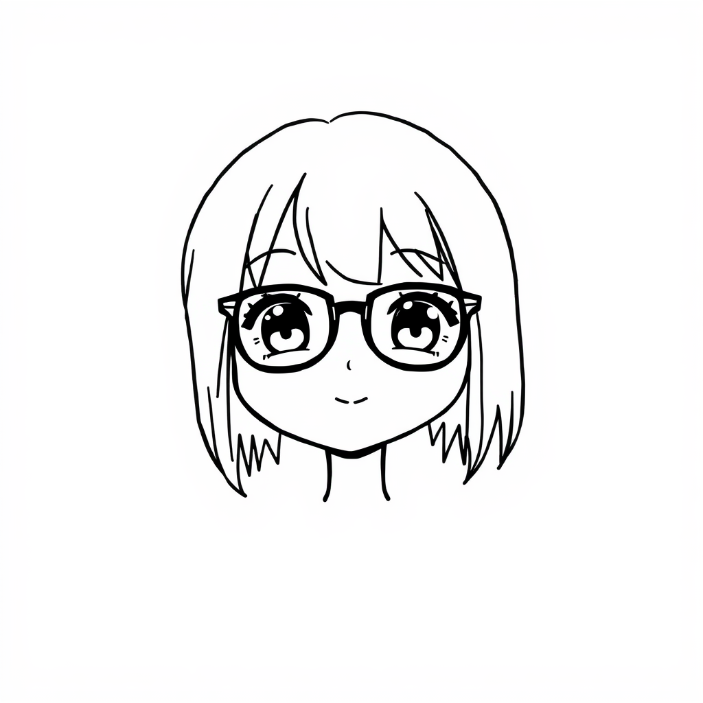 Anime Girl Wearing Glasses