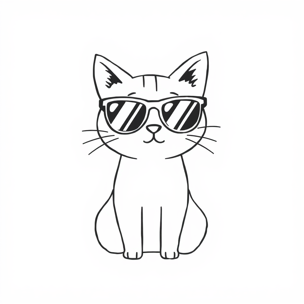 Cat wearing oversized sunglasses