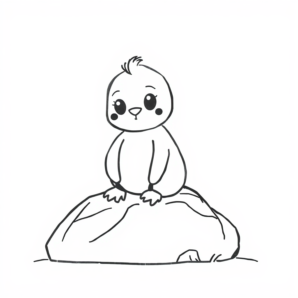 Sitting on a rock