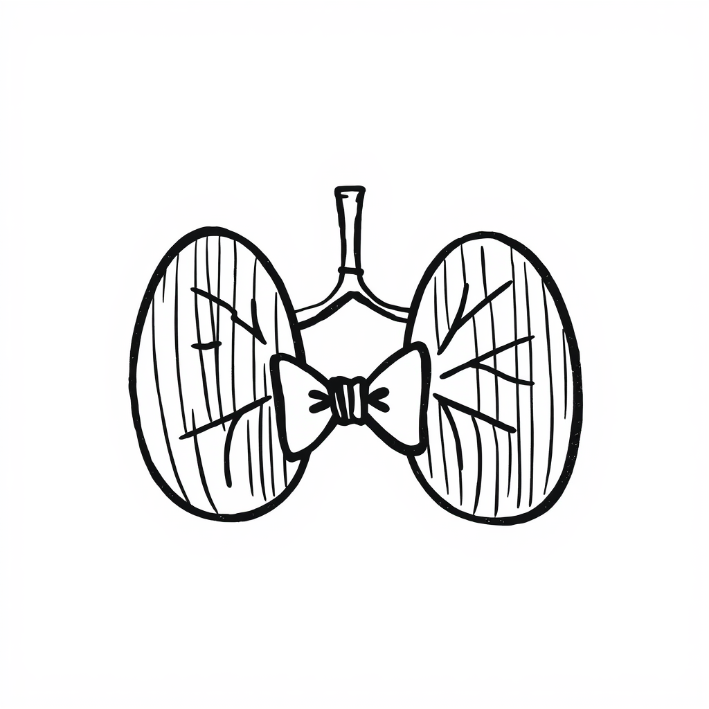 Lungs with a bow tie