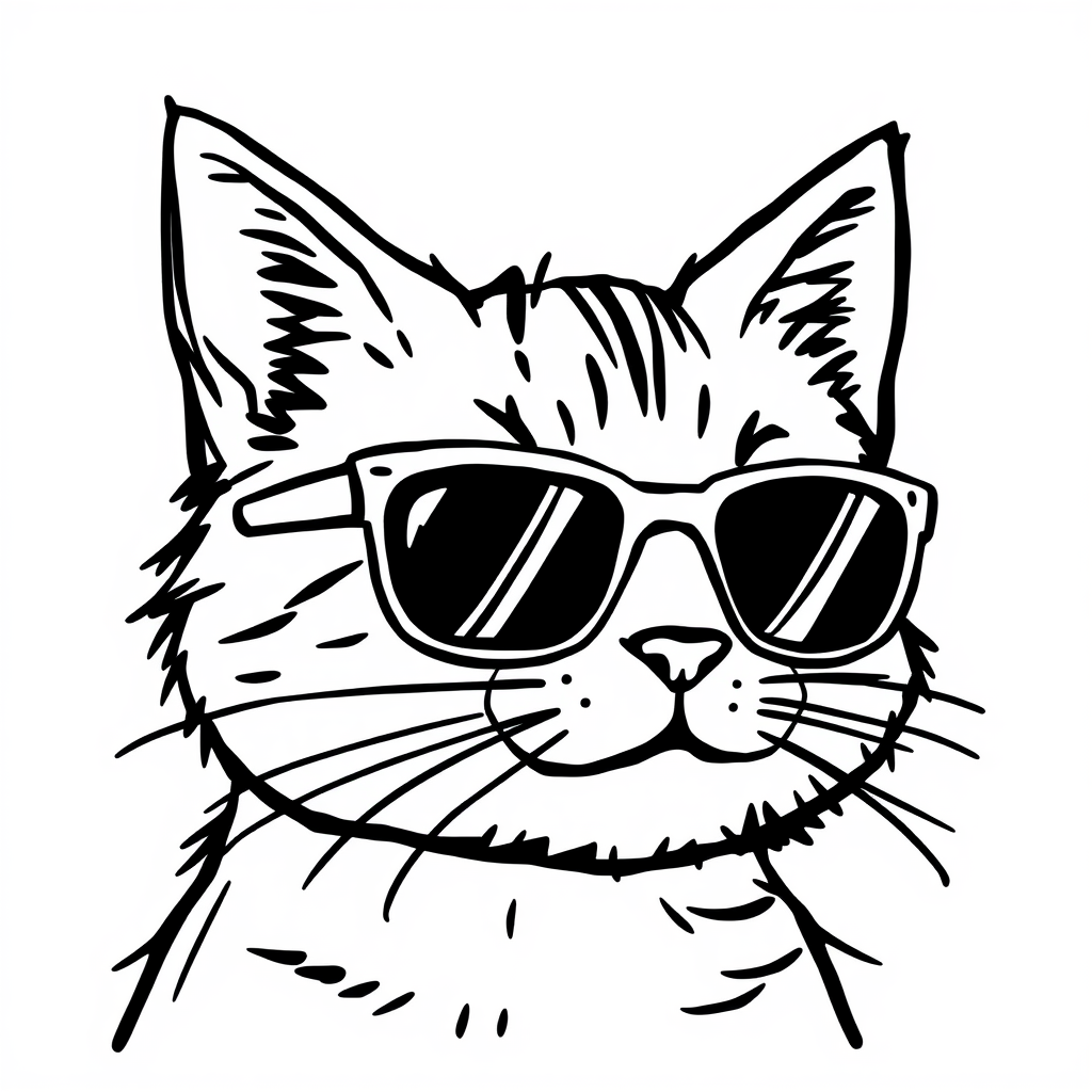 Sunglasses on a cool cat