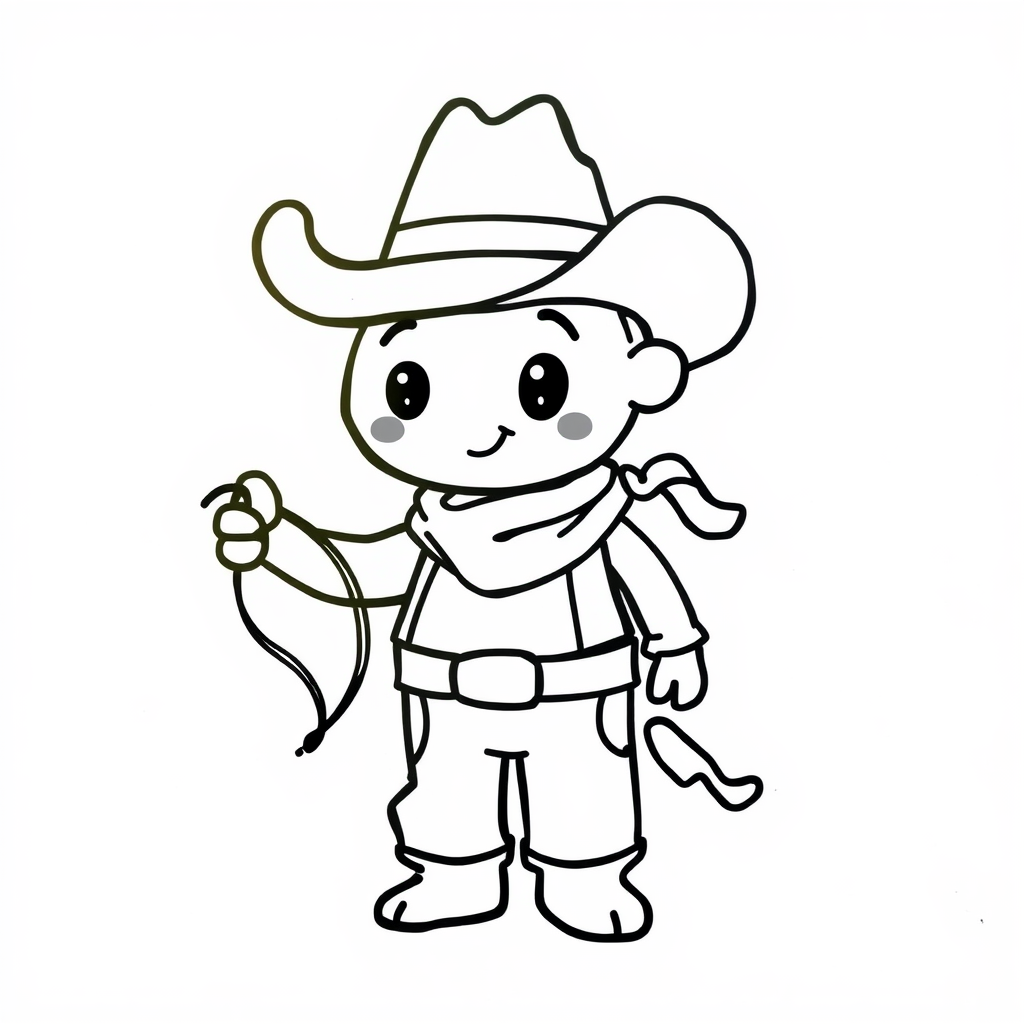 Cowboy with lasso in hand