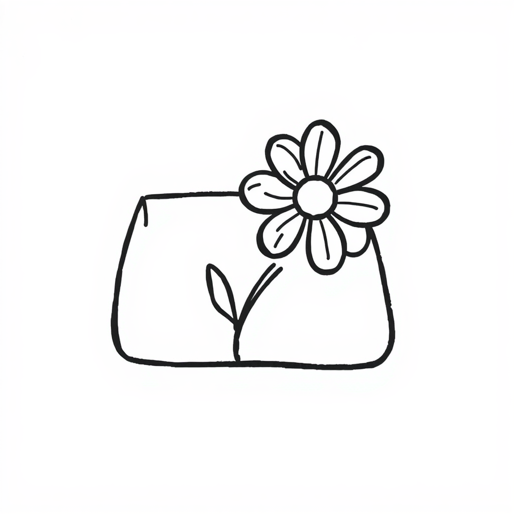 Flower on a handbag