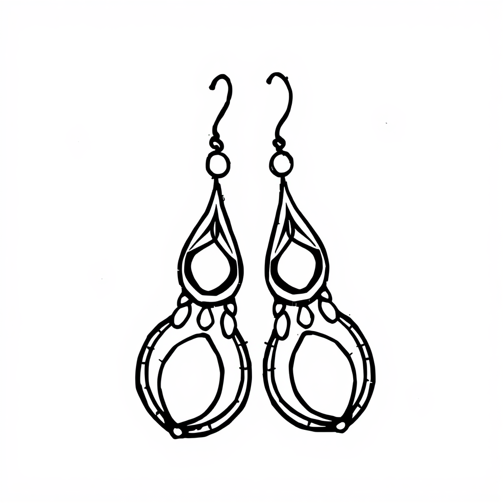 Boho earrings swaying in the breeze