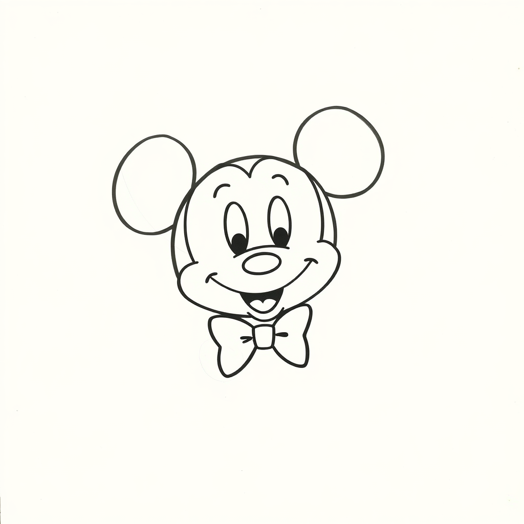 Mickey Mouse with a bow tie