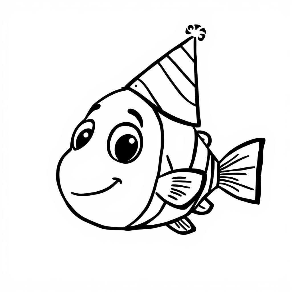 Nemo Fish in a party hat