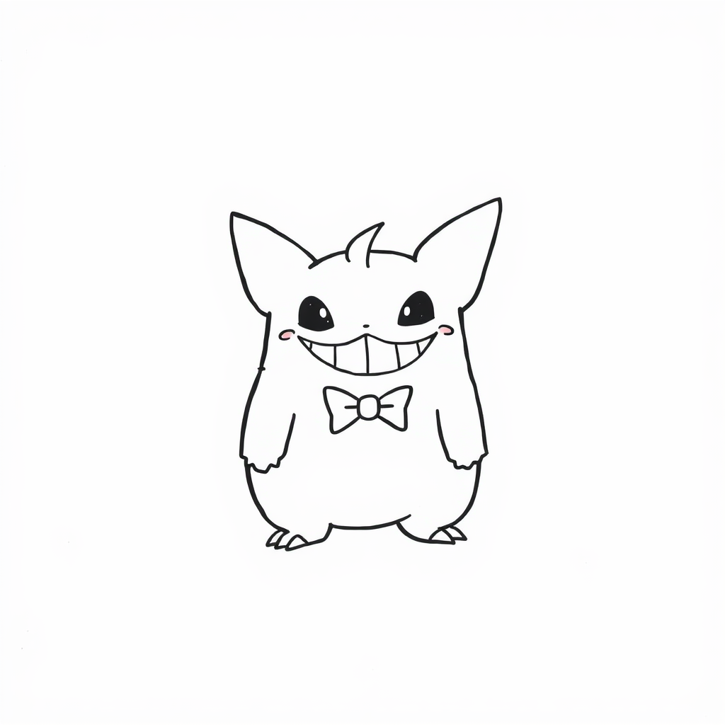 Gengar donning a bow tie