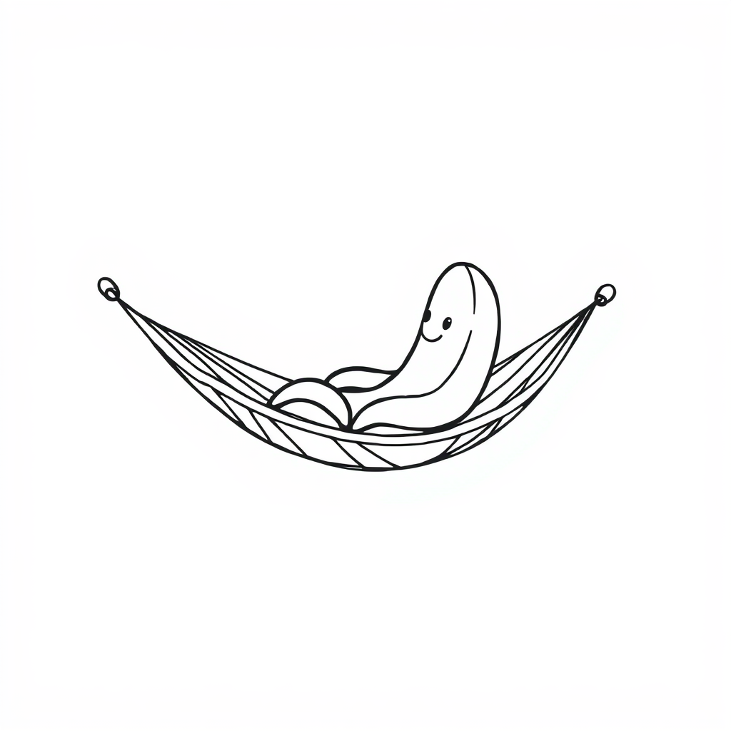 Banana sunbathing on hammock