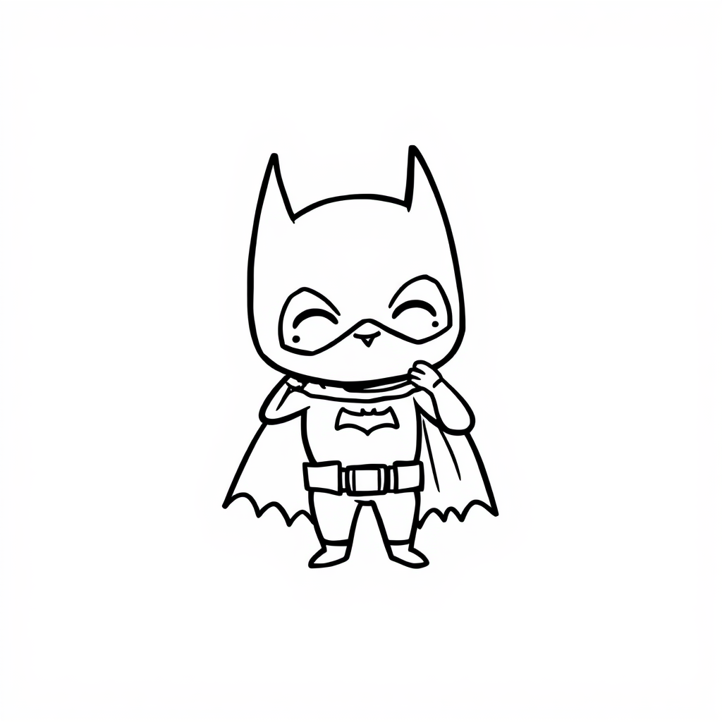 Batman adjusting cowl