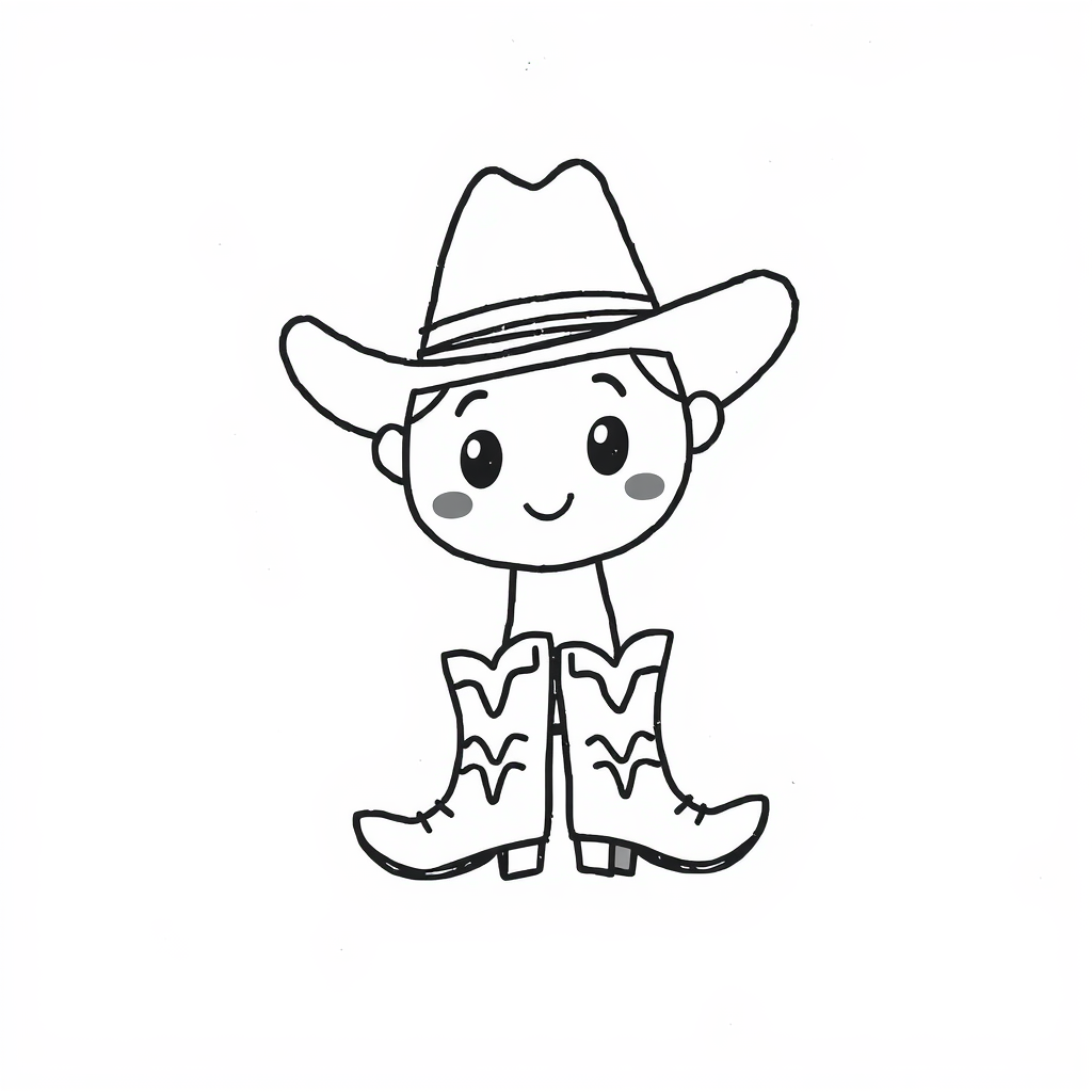 Cowboy wearing spurred boots