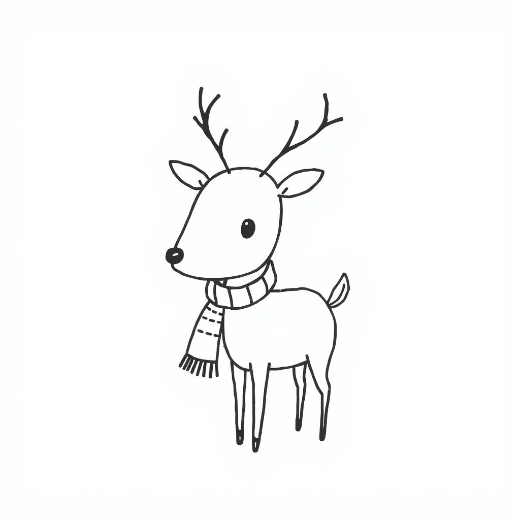 Deer with a scarf