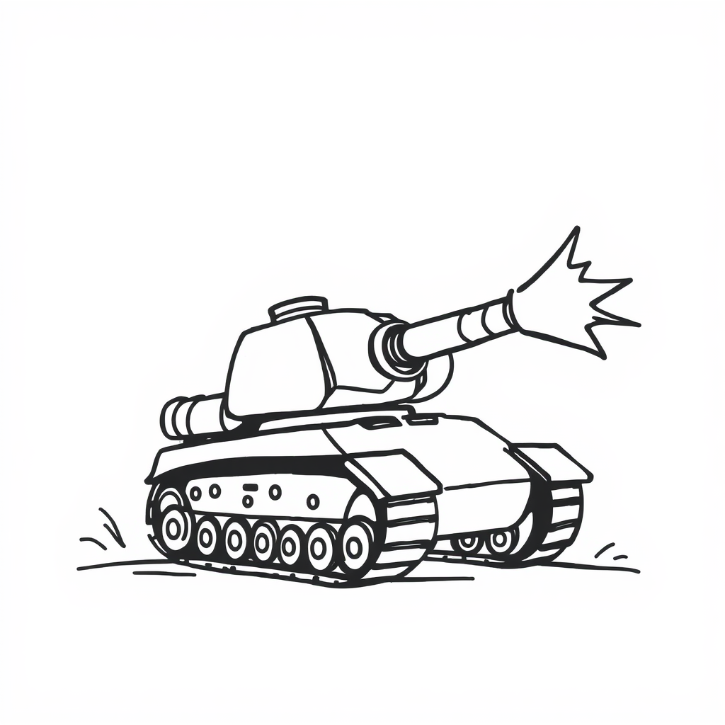 Tank blasting enemy