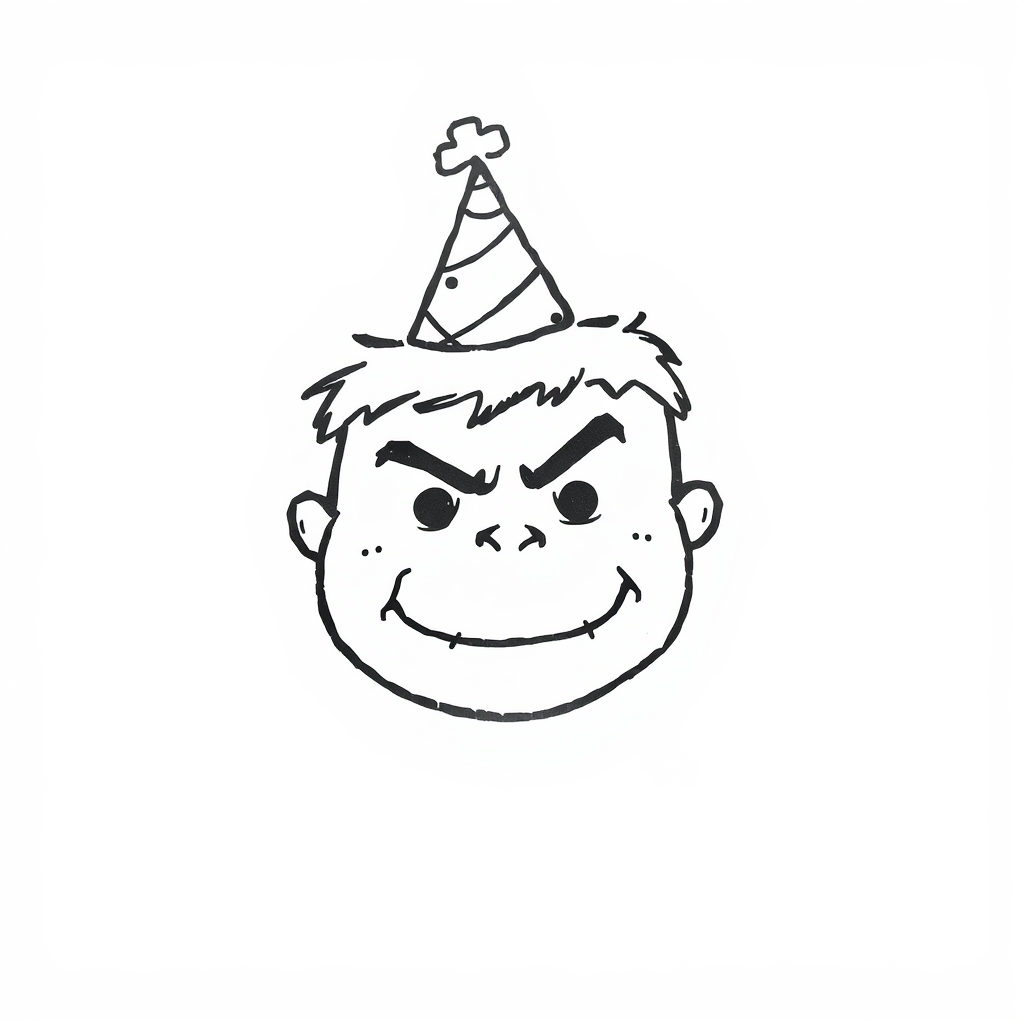 Hulk's Face with party hat