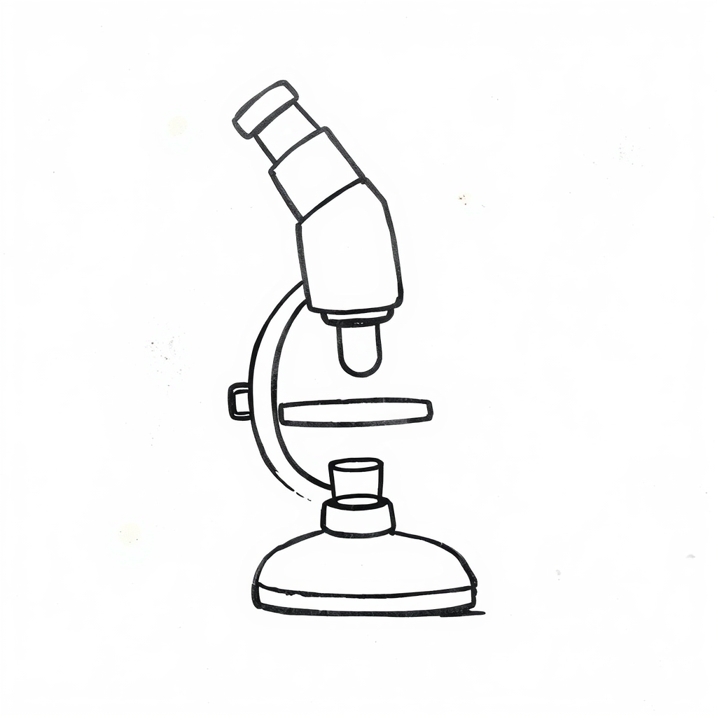 Microscope with a magnifying glass