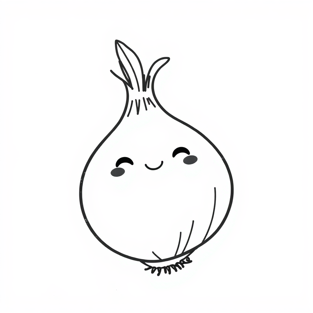 Onion with a necklace