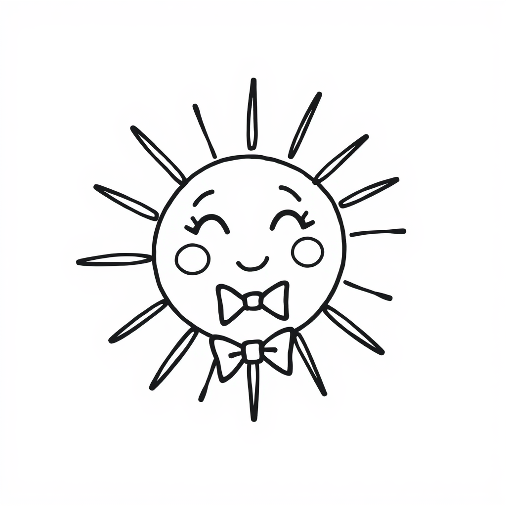 Sun with a bowtie