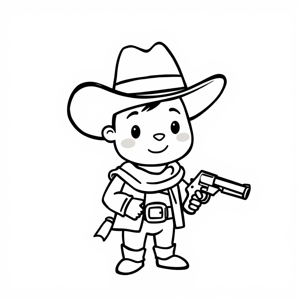 Cowboy holding a revolver