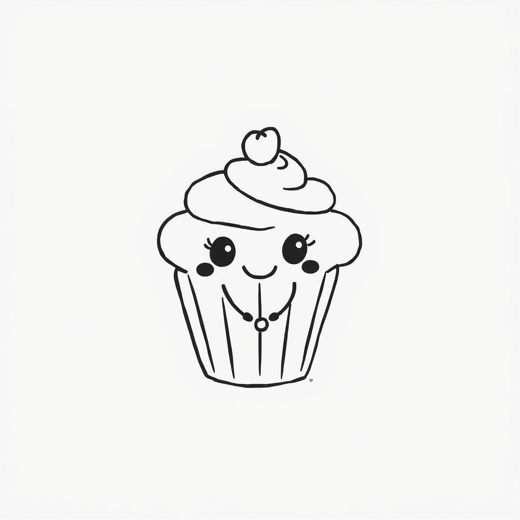 Cupcake with a necklace