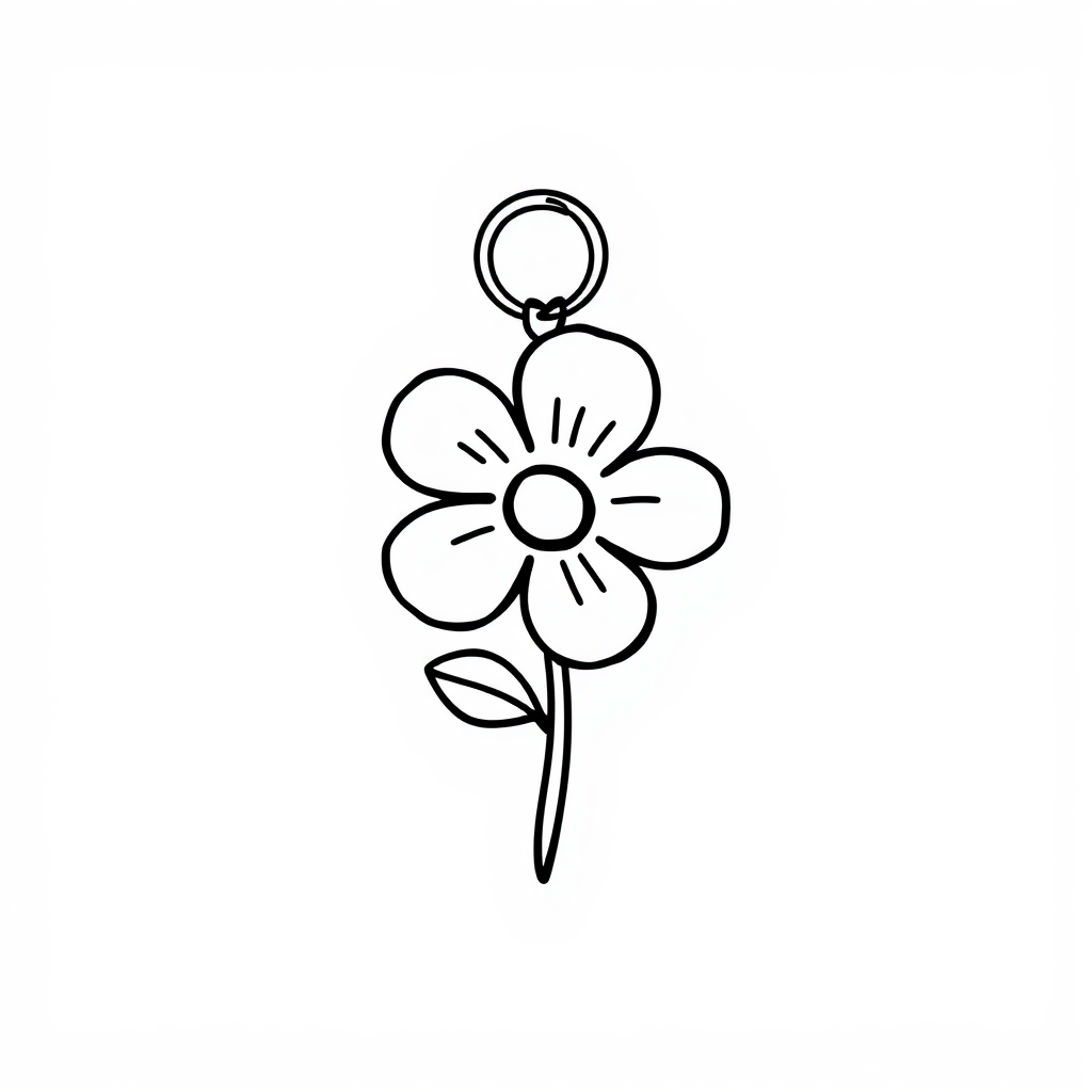 Flower on a keychain