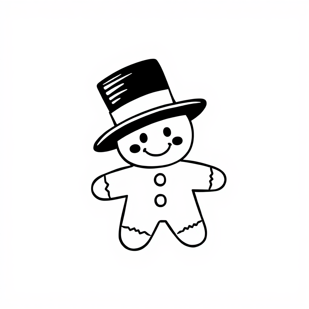 Gingerbread Man in a top hat