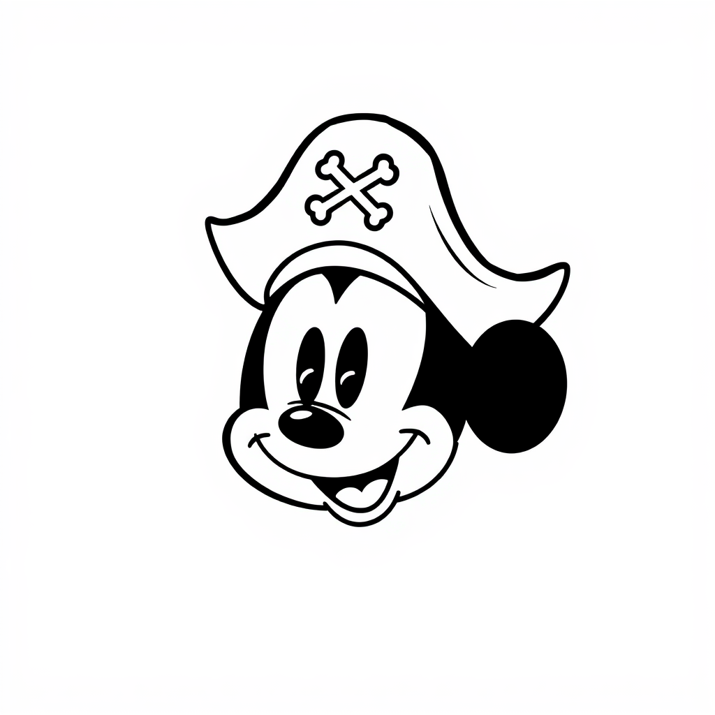 Mickey Mouse with a pirate hat