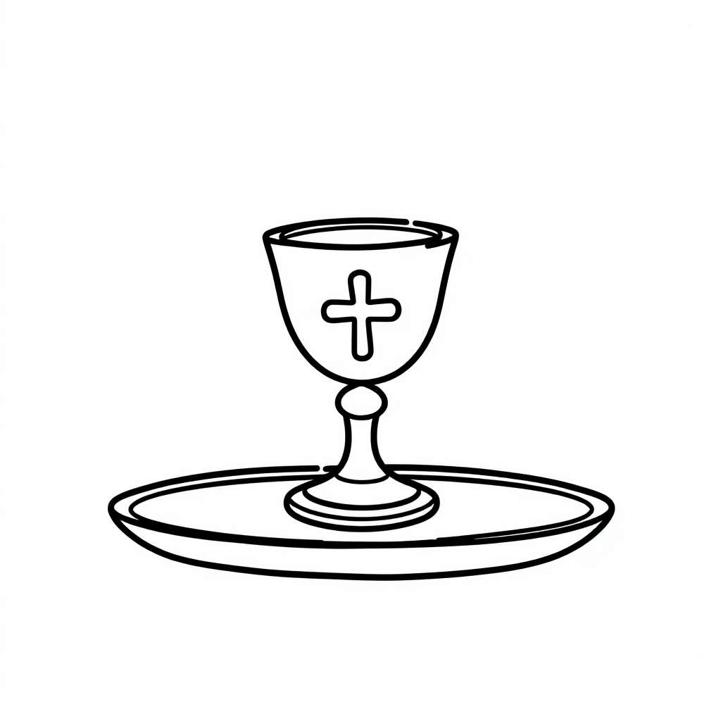 Communion cup on a tray