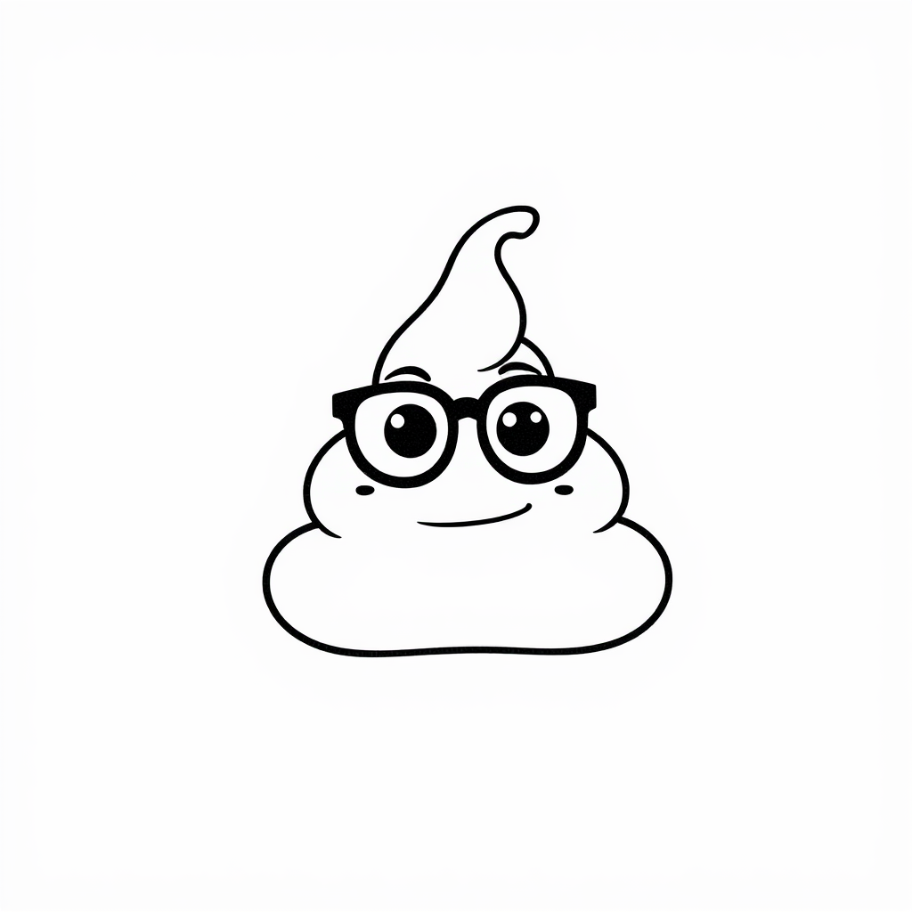 Poop Emoji sporting a monocle