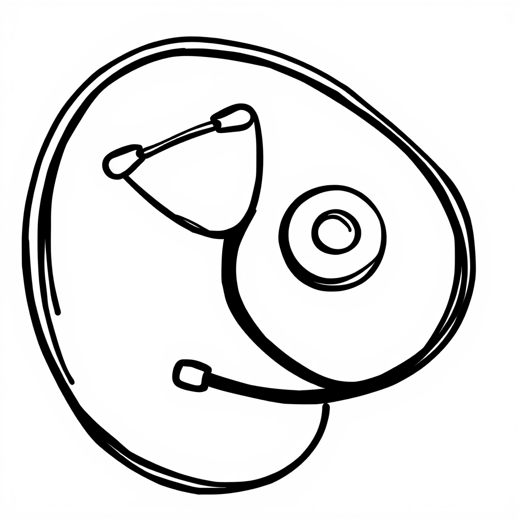 Stethoscope resting on patient chart