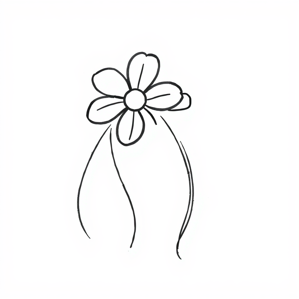 Flower on a hair clip