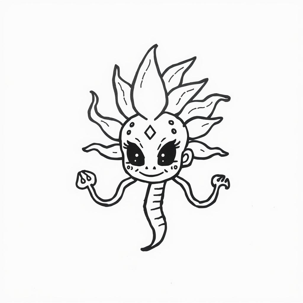 Medusa with a mohawk.