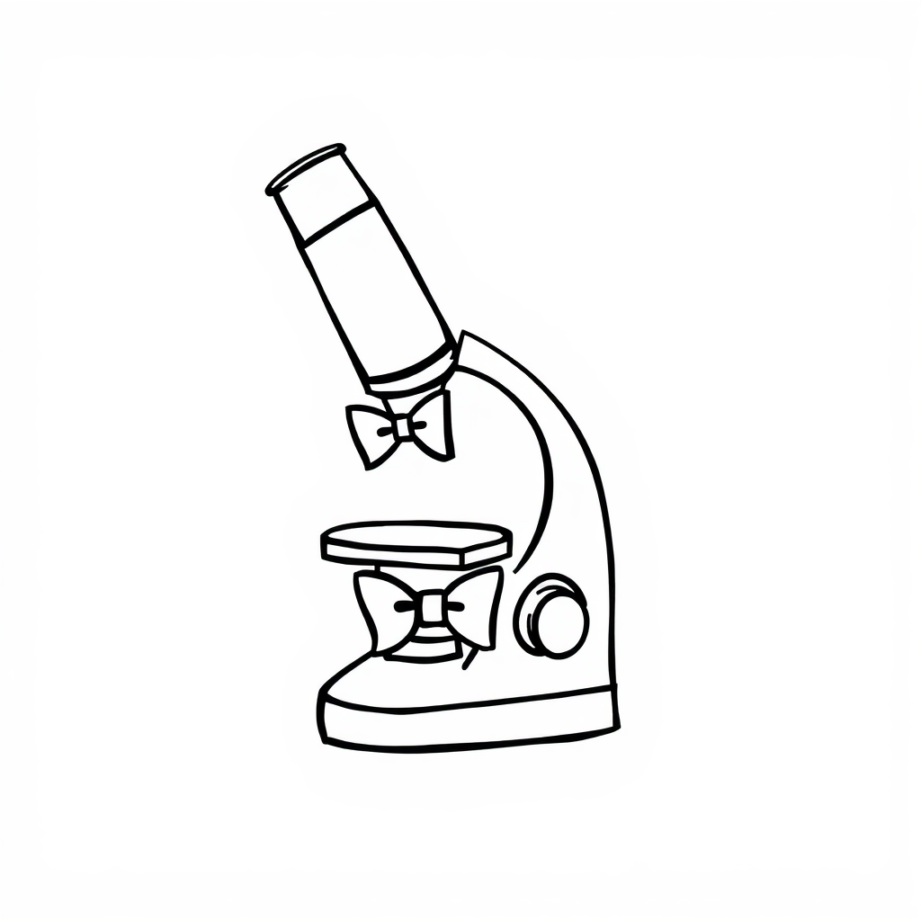 Microscope sporting a bowtie.