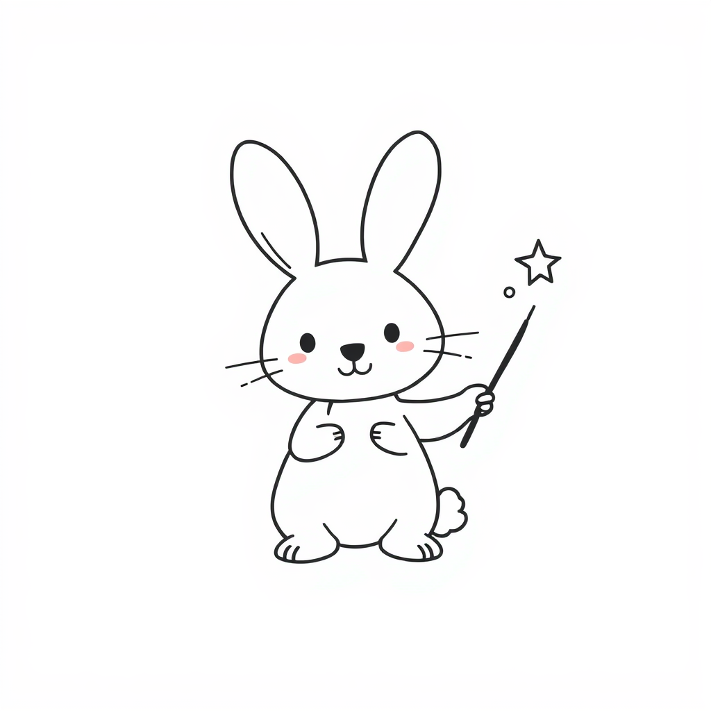 Bunny with a magic wand.