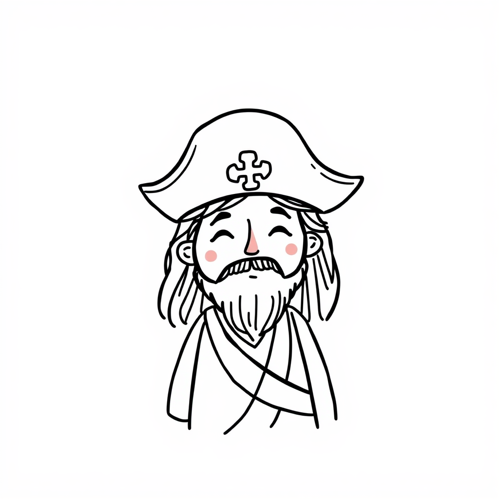 Jesus with a pirate hat