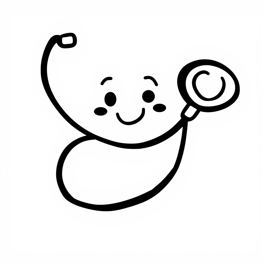 Happy stethoscope with a big smile