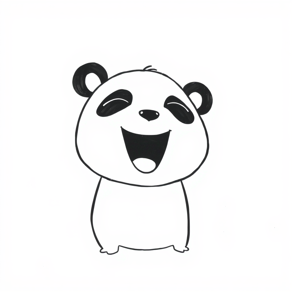 Panda laughing hard