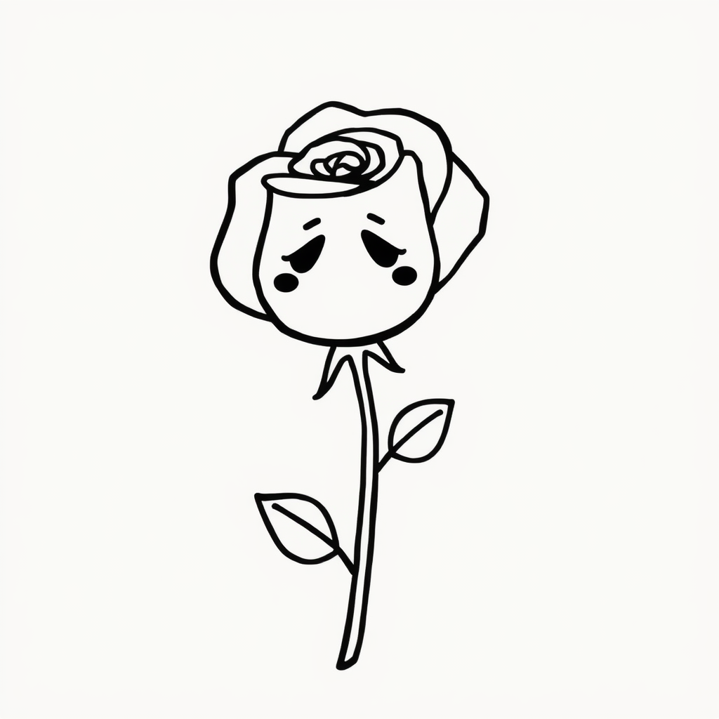 Sad Money Rose with torn petal