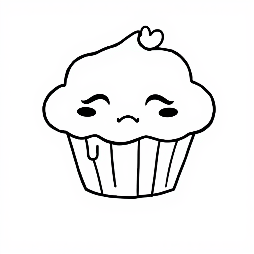 Sad Cupcake melting slightly