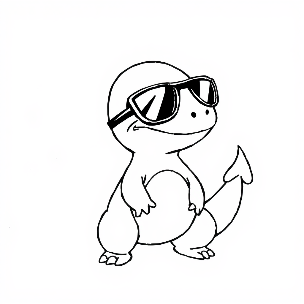 Charmander wearing sunglasses