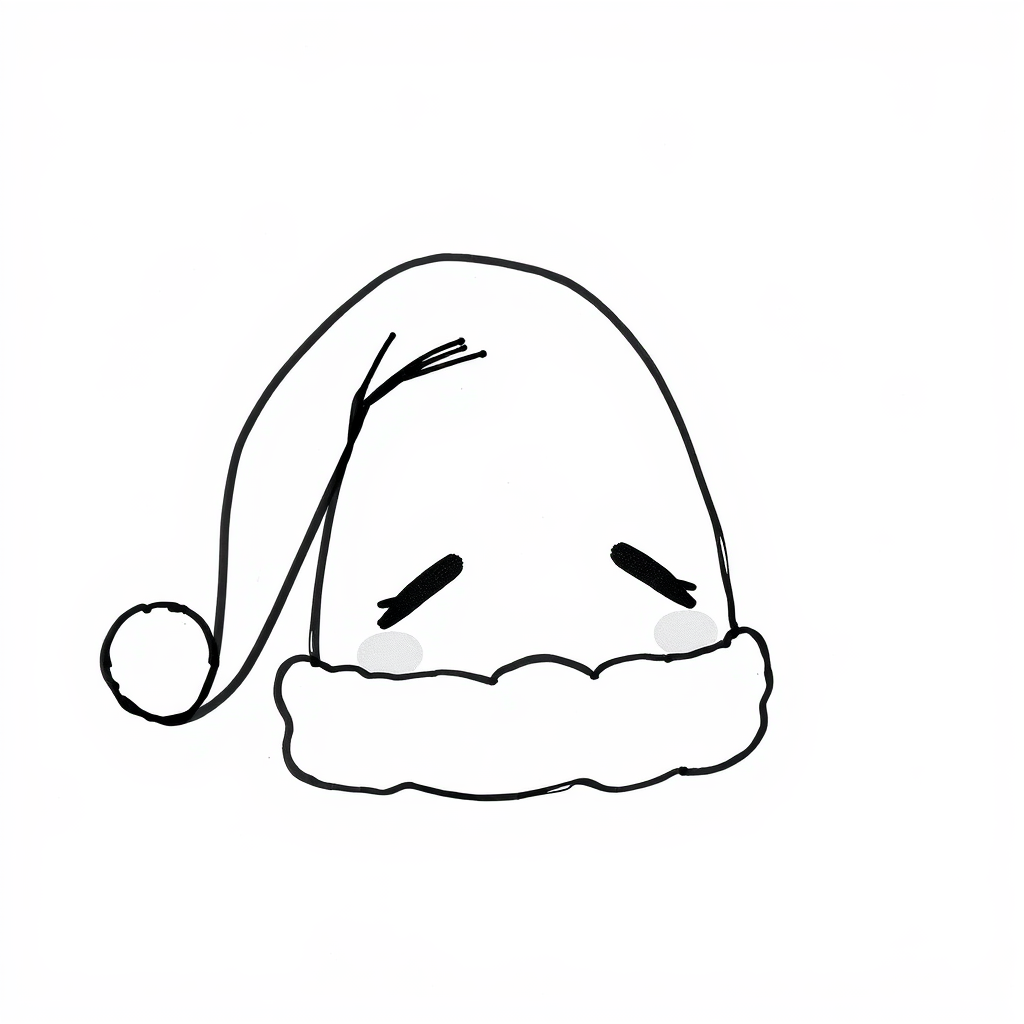 Santa Hat feeling sad