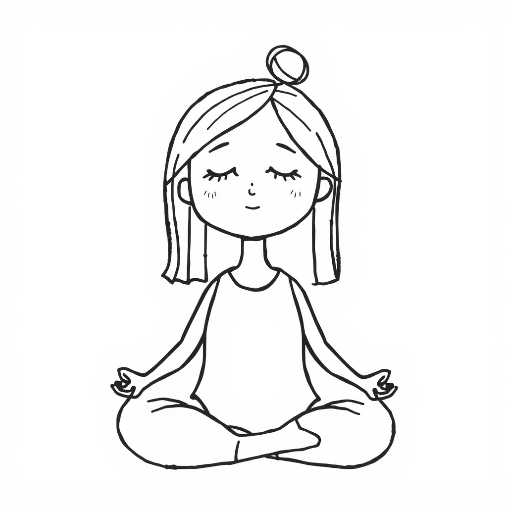 Calm woman meditating with closed eyes